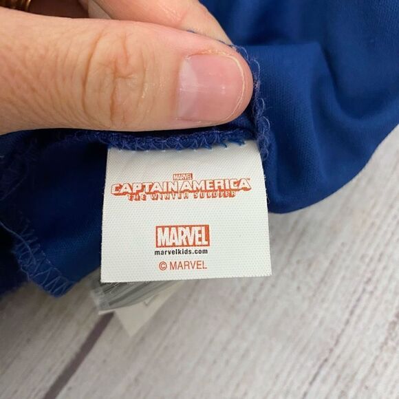 Captain America muscle halloween costume and mask boys M 7-8 - Picture 11 of 14